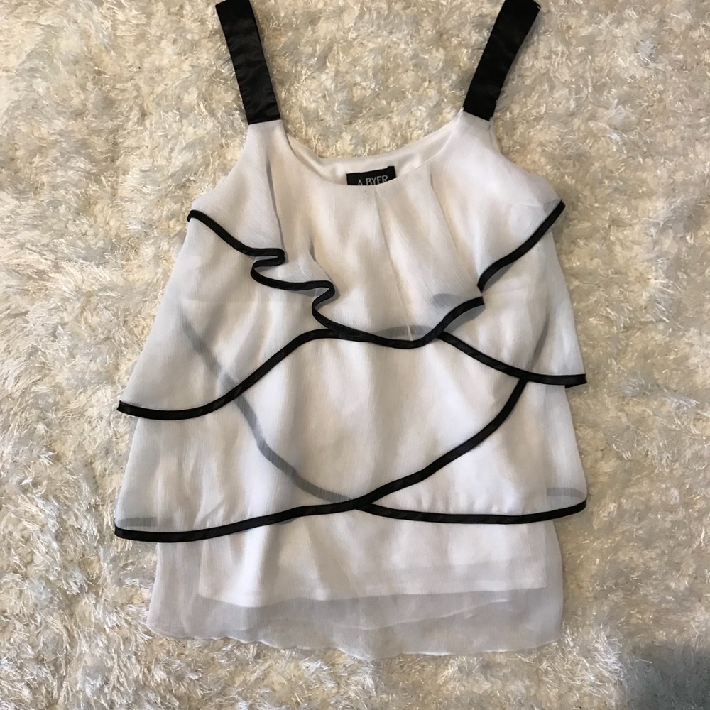 White Ruffle Blouse - Picture 2 of 3